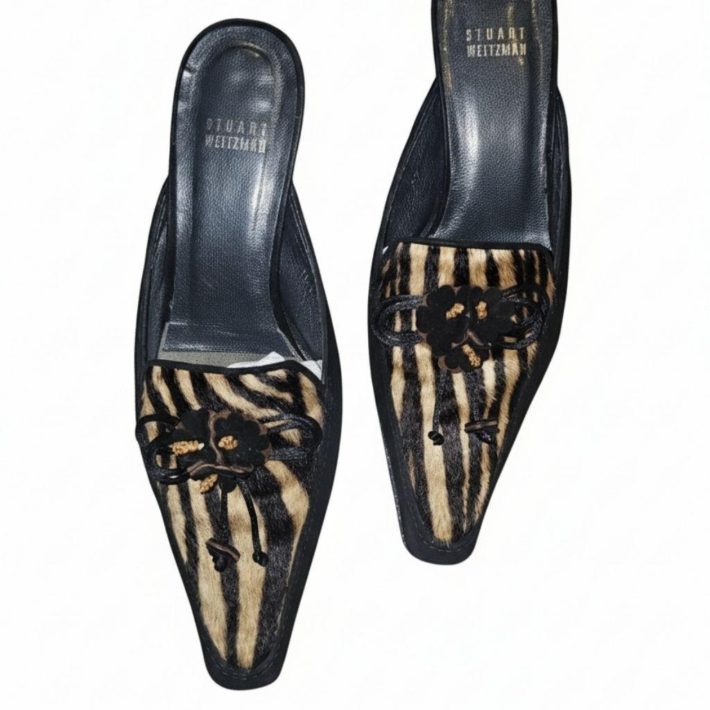 Stuart Weitzman Flora Edition Cognac Zebrette